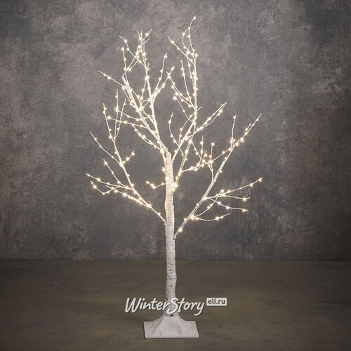 Светодиодное дерево Белая Береза 120 см, 300 теплых белых LED ламп, IP44 Edelman