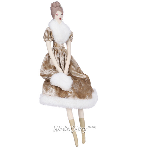 Декоративная фигура Мадам Прюденс в кремовом платье 47 см Edelman