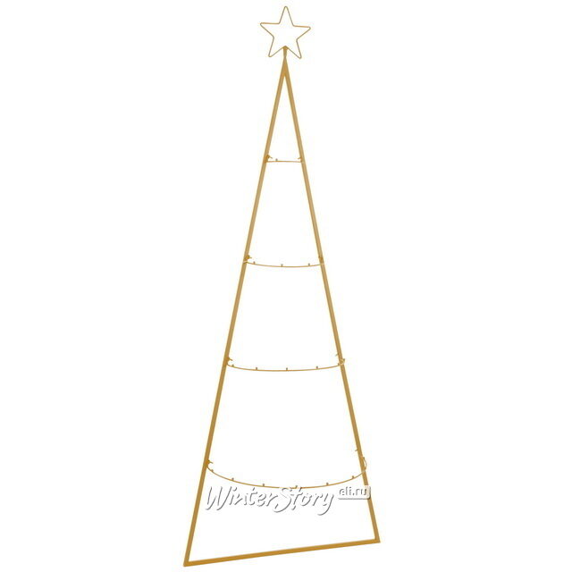 Настенная елка Бригитта Голд 131*50 см, металлическая Edelman