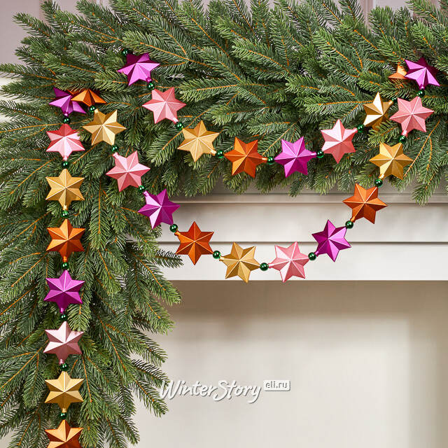 Бусы на елку Звездный Калейдоскоп 270 см, пластик Winter Deco