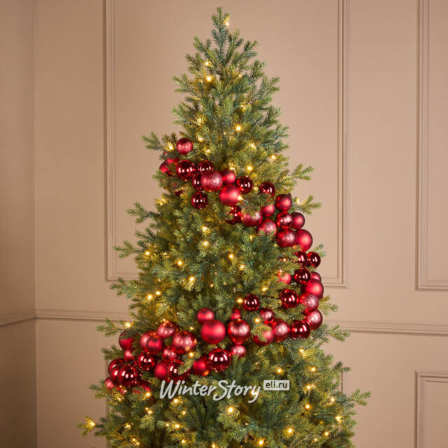 Гирлянда из елочных шаров Гранатовая Нить - Winter Gems 180*17 см, пластик Winter Deco