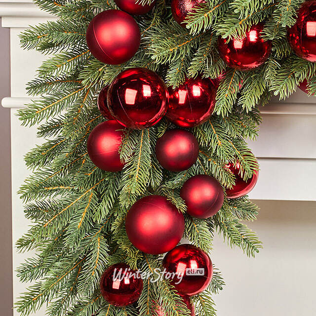 Гирлянда из елочных шаров Гранатовая Нить - Winter Gems 180*17 см, пластик Winter Deco
