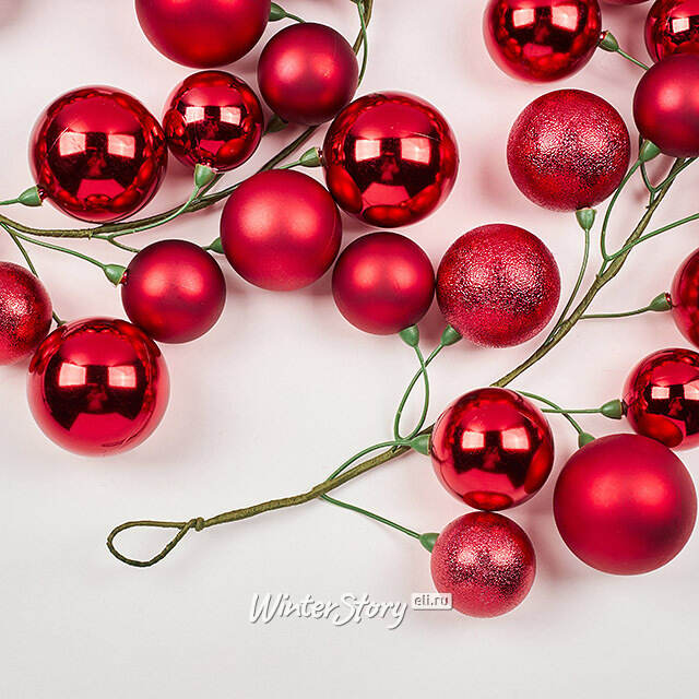 Гирлянда из елочных шаров Гранатовая Нить - Winter Gems 180*17 см, пластик Winter Deco