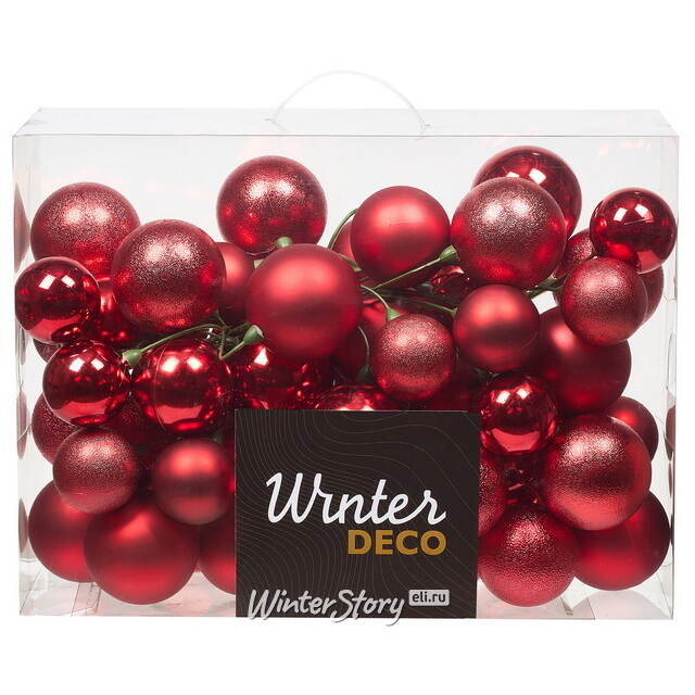 Гирлянда из елочных шаров Гранатовая Нить - Winter Gems 180*17 см, пластик Winter Deco