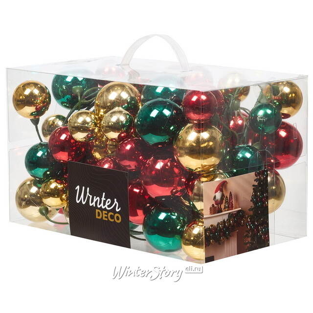 Гирлянда из елочных шаров Волшебные Самоцветы - Winter Gems 180*14 см, пластик Winter Deco