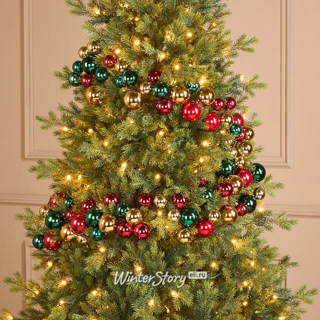 Гирлянда из елочных шаров Волшебные Самоцветы - Winter Gems 180*14 см, пластик Winter Deco