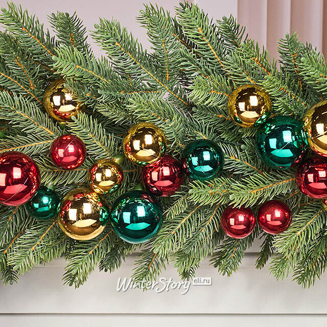 Гирлянда из елочных шаров Волшебные Самоцветы - Winter Gems 180*14 см, пластик Winter Deco