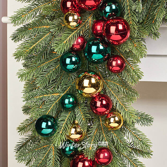 Гирлянда из елочных шаров Волшебные Самоцветы - Winter Gems 180*14 см, пластик Winter Deco