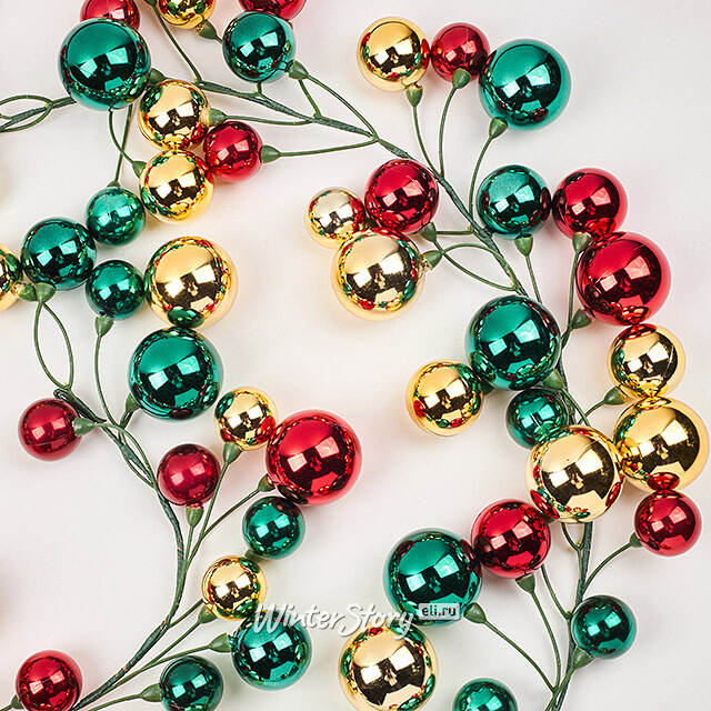 Гирлянда из елочных шаров Волшебные Самоцветы - Winter Gems 180*14 см, пластик Winter Deco