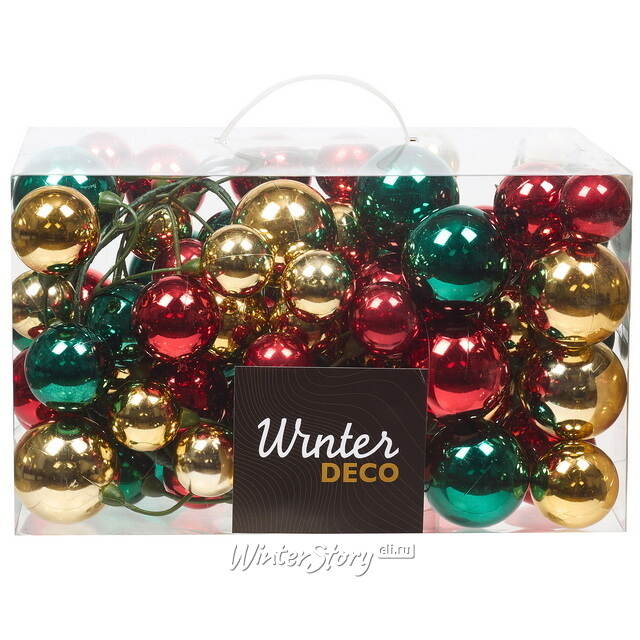 Гирлянда из елочных шаров Волшебные Самоцветы - Winter Gems 180*14 см, пластик Winter Deco