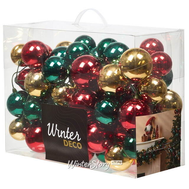 Гирлянда из елочных шаров Сказочные Самоцветы - Winter Gems 180*17 см, пластик Winter Deco