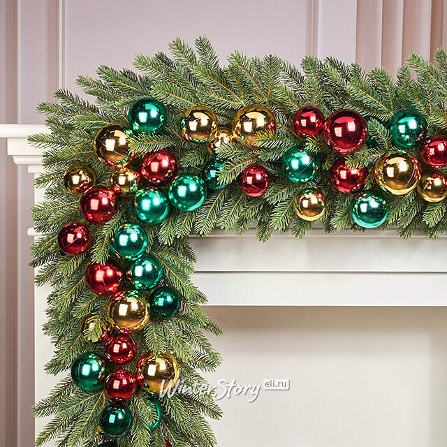 Гирлянда из елочных шаров Сказочные Самоцветы - Winter Gems 180*17 см, пластик Winter Deco