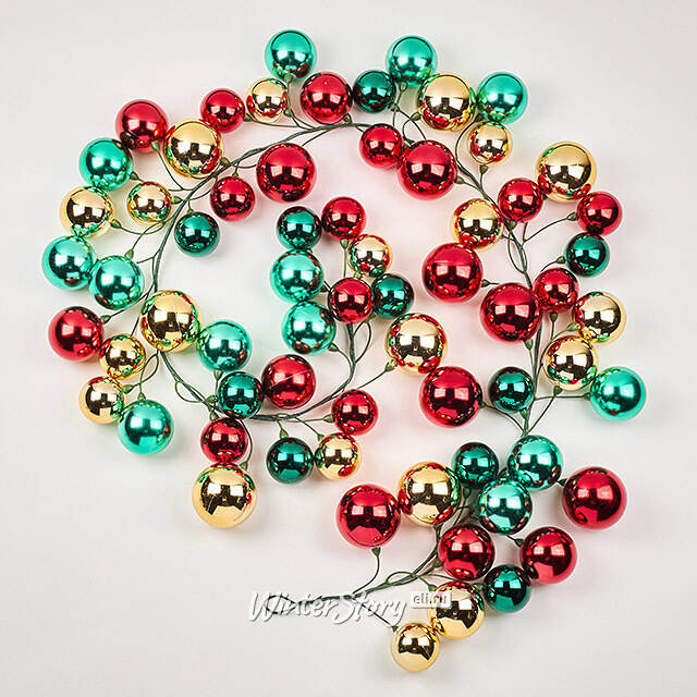 Гирлянда из елочных шаров Сказочные Самоцветы - Winter Gems 180*17 см, пластик Winter Deco