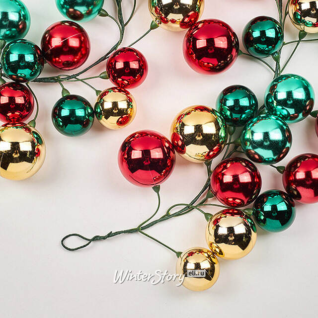 Гирлянда из елочных шаров Сказочные Самоцветы - Winter Gems 180*17 см, пластик Winter Deco