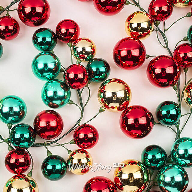 Гирлянда из елочных шаров Сказочные Самоцветы - Winter Gems 180*17 см, пластик Winter Deco