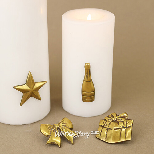 Набор украшений для свечей Golden Holiday 13 см, 4 шт Edelman