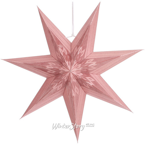 Подвесная звезда Рошато 45 см розовая Edelman