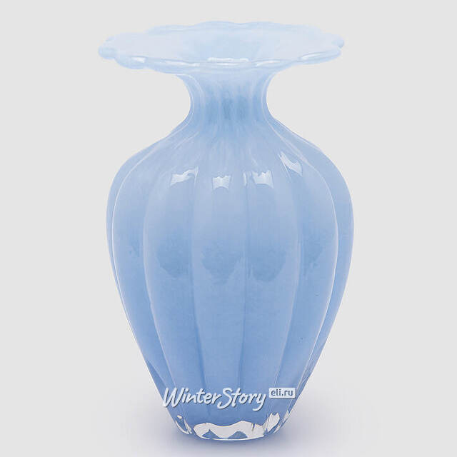 Стеклянная ваза Sontuoso 25 см лазурная EDG