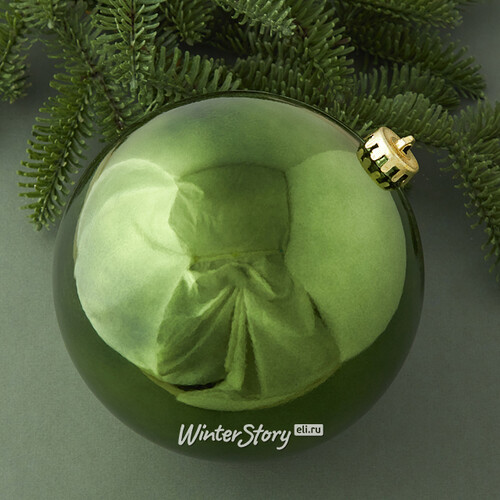 Пластиковый шар Sonder 15 см зеленый глянцевый Winter Deco