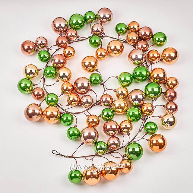Гирлянда из елочных шаров Императорский Браслет - Winter Gems 180*17 см, пластик Winter Deco