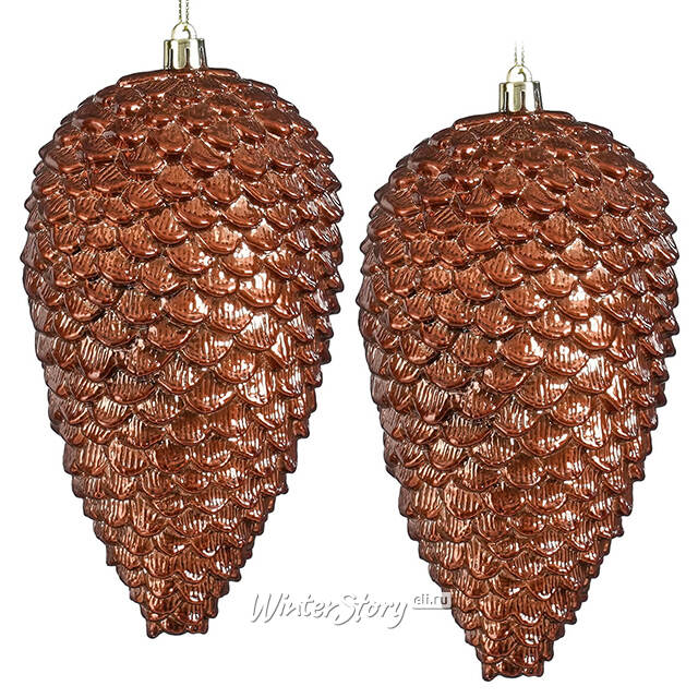 Елочные игрушки Шишка - Baston Royale 16*9 см, 4 шт, пластик Winter Deco