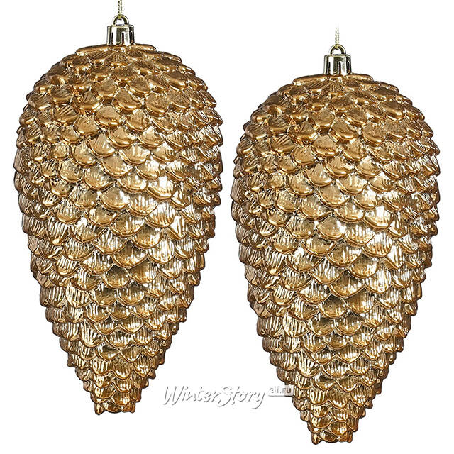 Елочные игрушки Шишка - Baston Royale 16*9 см, 4 шт, пластик Winter Deco