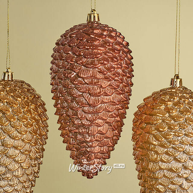 Елочные игрушки Шишка - Baston Royale 16*9 см, 4 шт, пластик Winter Deco