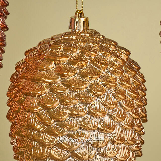 Елочные игрушки Шишка - Baston Royale 16*9 см, 4 шт, пластик Winter Deco