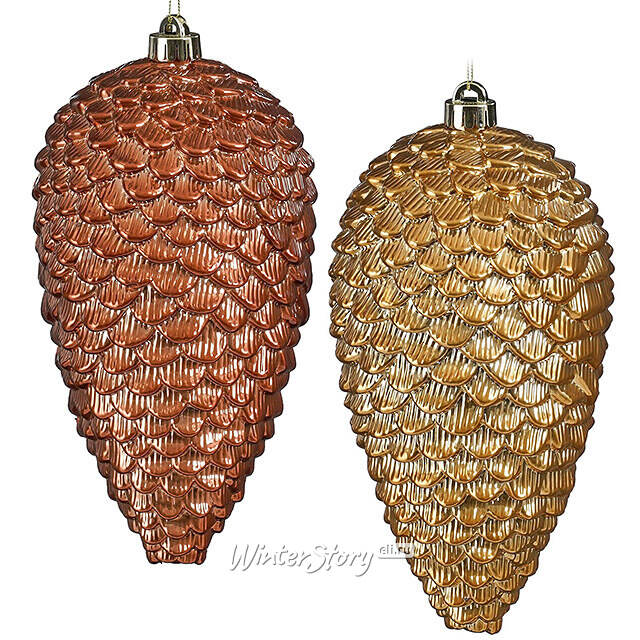Елочная игрушка Шишка - Baston Royale 24*14 см, 2 шт, пластик Winter Deco