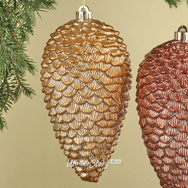 Елочная игрушка Шишка - Baston Royale 24*14 см, 2 шт, пластик Winter Deco