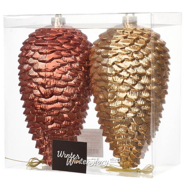 Елочная игрушка Шишка - Baston Royale 24*14 см, 2 шт, пластик Winter Deco