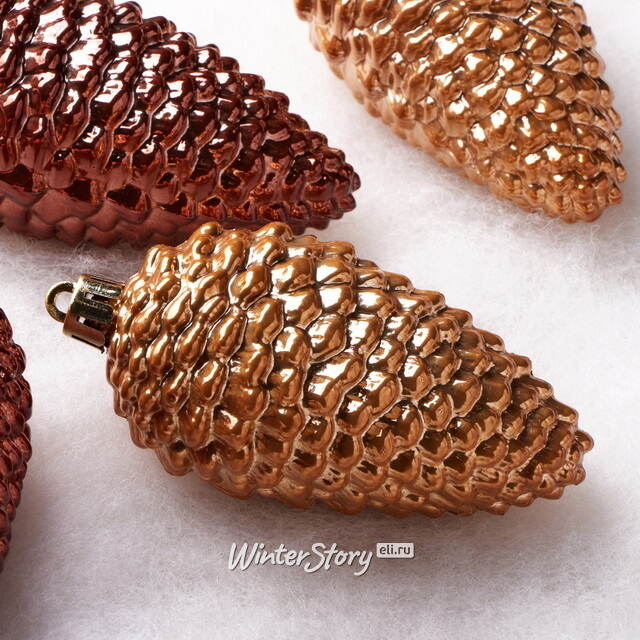 Елочные игрушки Шишки - Baston Royale 9*5 см, 6 шт, пластик Winter Deco