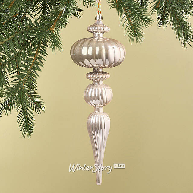 Елочная игрушка Сосулька Petrice 29 см перламутр, пластик Winter Deco