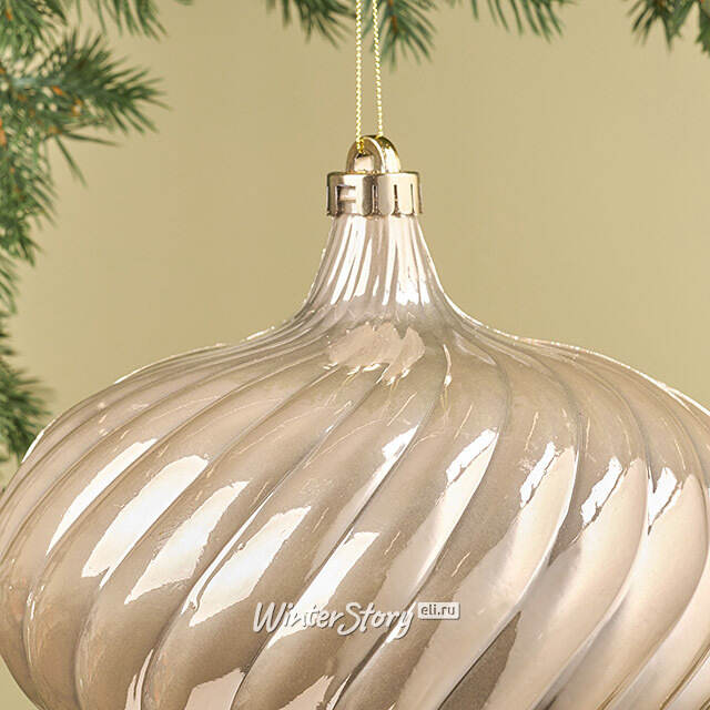 Елочная игрушка Луковка Petrice 19 см перламутр, пластик Winter Deco