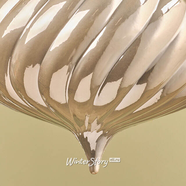 Елочная игрушка Луковка Petrice 19 см перламутр, пластик Winter Deco