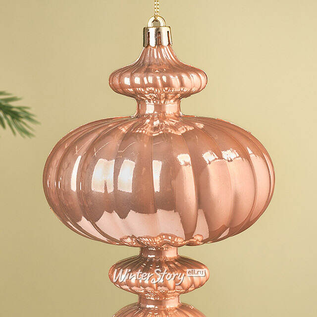 Елочная игрушка Сосулька Petrice 29 см розовое золото, пластик Winter Deco