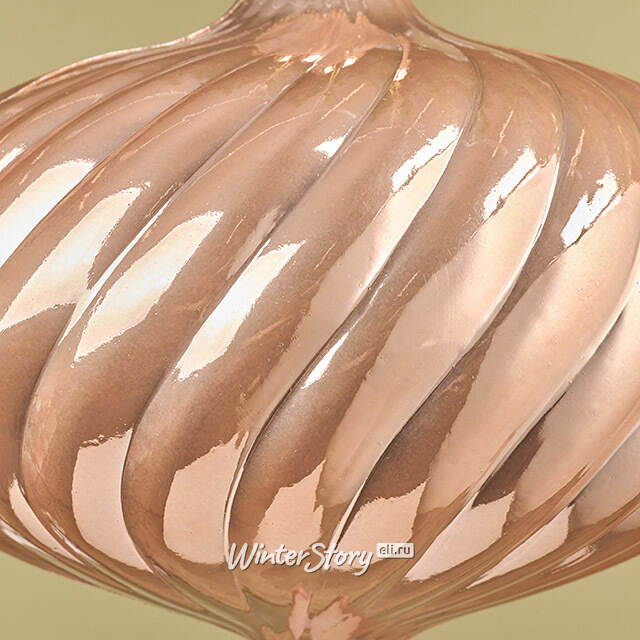 Елочная игрушка Луковка Petrice 19 см розовое золото, пластик Winter Deco