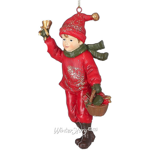 Елочная игрушка Мальчик Рунаэль - Канун Зимних Праздников 12 см, подвеска Edelman