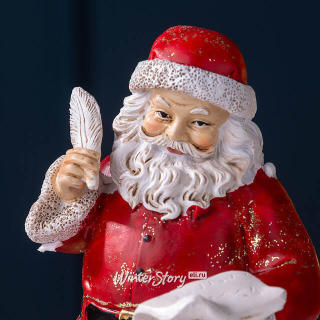 Новогодняя фигурка Санта Клаус со списком 18 см Edelman