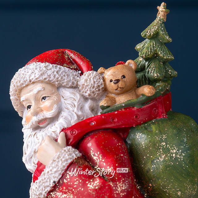 Новогодняя фигурка Санта Клаус на крыше 21 см Edelman