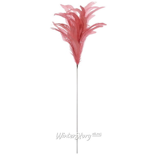 Декоративная ветка с перьями Gerdiway 80 см розовая Edelman