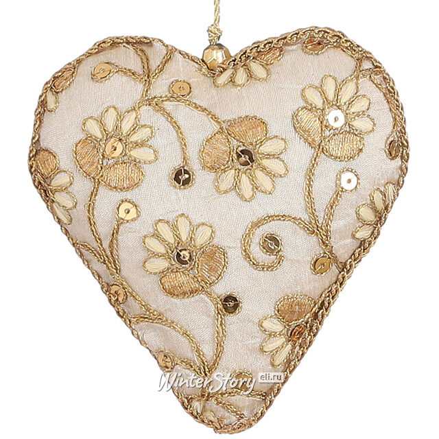 Елочная игрушка Сердце Оралли 11 см, подвеска Edelman