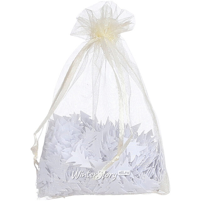 Блестки Елочки Рэдольдо 25 гр белые Edelman