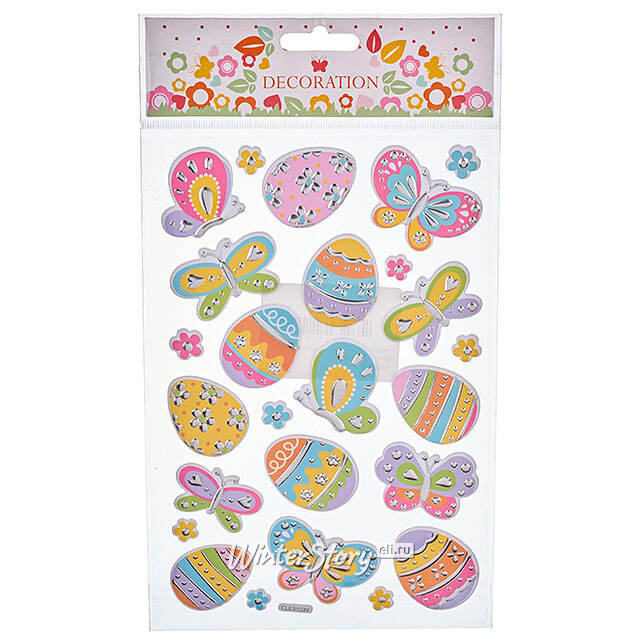 Пасхальные наклейки Бабочки 26*15 см Koopman