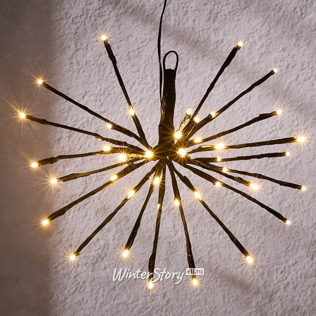 Светодиодное украшение Firework Black 30 см, 42 теплых белых LED ламп, IP44 Edelman (Эдельман)