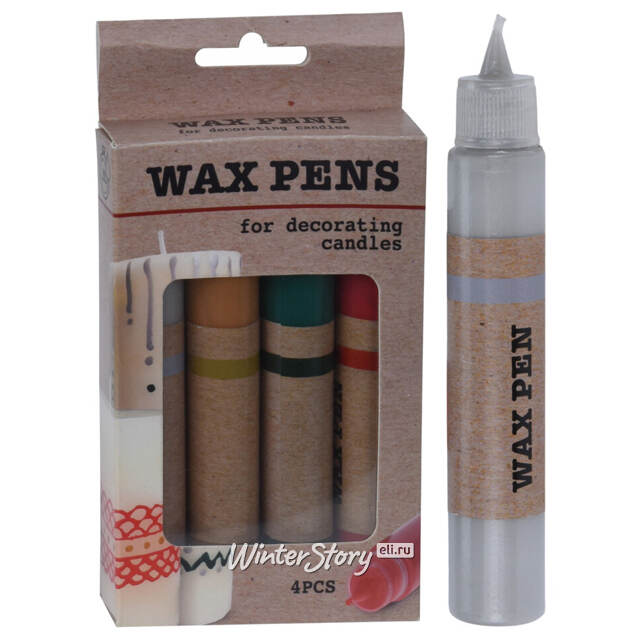 Восковые краски для росписи свечей, 4 маркера Koopman