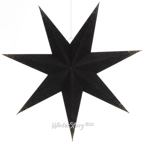 Бумажная звезда Гарленд 60 см черно-золотая Edelman
