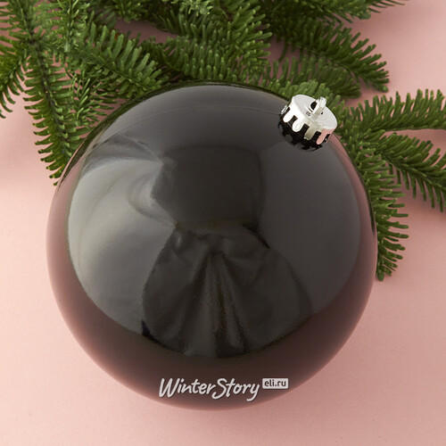 Пластиковый шар Sonder 15 см черный глянцевый Winter Deco