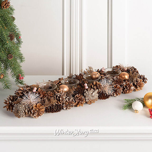 Подсвечник из шишек Лесное Очарование 54 см Edelman