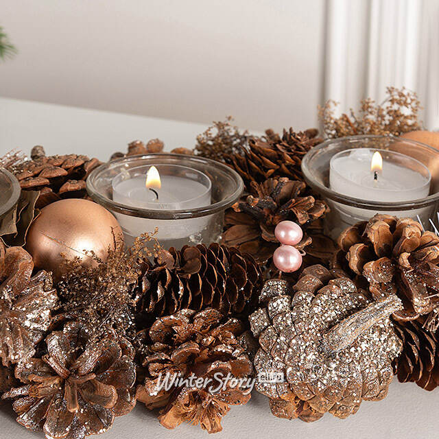 Подсвечник из шишек Лесное Очарование 54 см Edelman